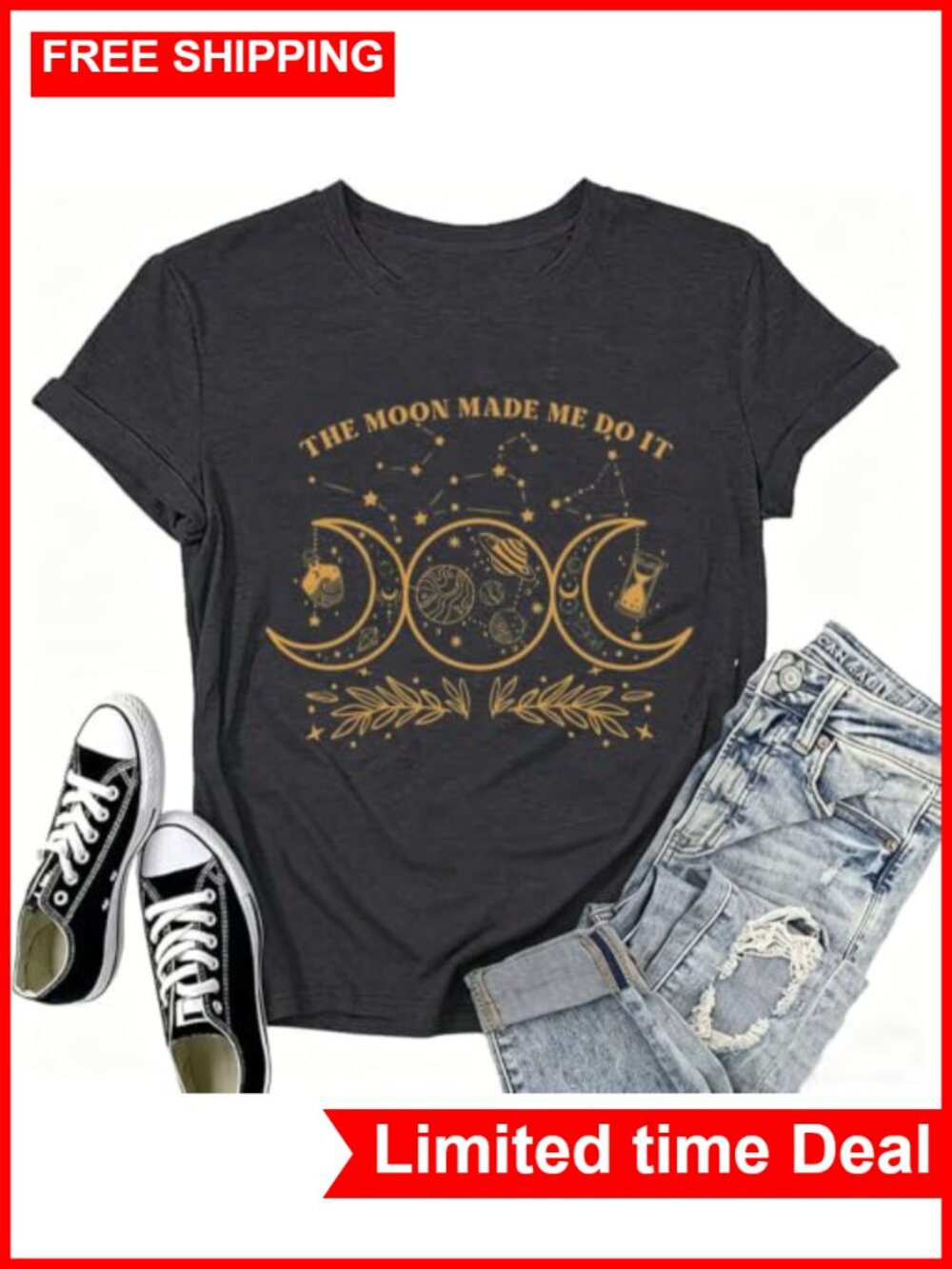 Halloween Witch Graphic Tee for Women Salem Vintage Fall T Shirt